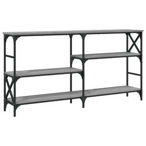 vidaXL Mesa consola 150x29x76,5 cm derivados madeira cinzento sonoma
