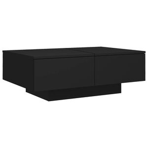 vidaXL Mesa de centro 90x60x31 cm contraplacado preto