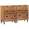vidaXL Conjunto de Buffets 2 unid. 120 x 33 x 75 cm