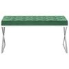 vidaXL Banco 97 cm a&ccedil;o inoxid&aacute;vel e veludo verde-escuro