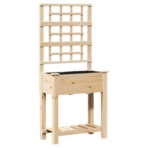 vidaXL Vaso de Jardim Bege 71 x 38 x 152 cm Madeira de Fir S&oacute;lida