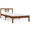 vidaXL Estrutura de cama 90x200 cm madeira maci&ccedil;a castanho mel