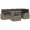 vidaXL Conjunto de Sof&aacute; de Jardim 6 unid. Cinzeto Rattan Sint&eacute;tico