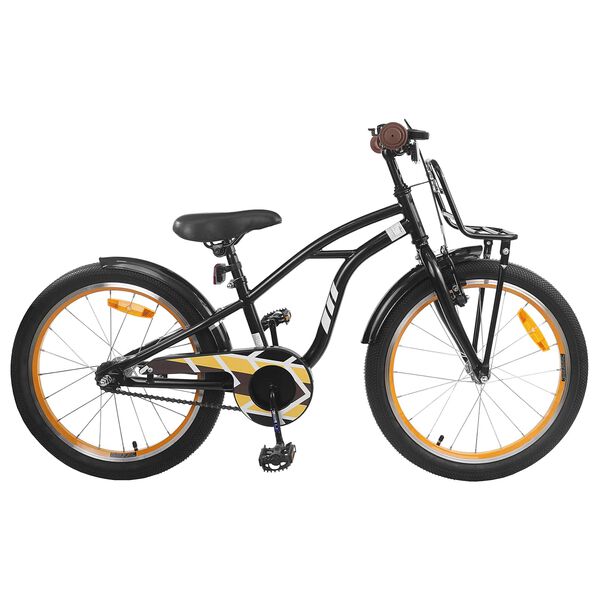 vidaXL Bicicleta Infantil 22 Polegadas para 7-12 anos Preto