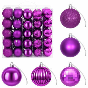vidaXL Conjunto de Bolas de Natal 75 unid. Lil&aacute;s 6 cm Poliestireno