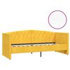 vidaXL Sof&aacute;-cama c/ colch&atilde;o e sa&iacute;da USB 90x200 cm veludo amarelo