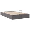 vidaXL Cama com Armazenamento Cinzeto 120 x 190 cm Couro sint&eacute;tico