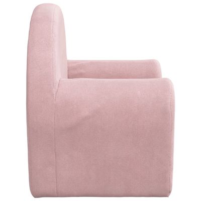 vidaXL Sofá-cama infantil de pelúcia rosa