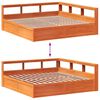 vidaXL Cama com estante sem colch&atilde;o 180x200 cm pinho maci&ccedil;o