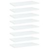 vidaXL Prateleiras para estante 8 pcs 40x20x1,5cm contraplacado branco