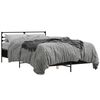 vidaXL Estrutura de cama 120x190 cm derivados de madeira/metal preto
