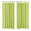 vidaXL Cortinas de cetim com presilhas 2 pcs 140x225 cm verde