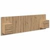 vidaXL Cabeceira com Arm&aacute;rio 3 pcs Carvalho Artesanal