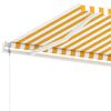 vidaXL Toldo autom&aacute;tico independente 600x350 cm amarelo e branco