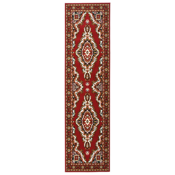 vidaXL Passadeira 80x350 cm polipropileno vermelho oriental