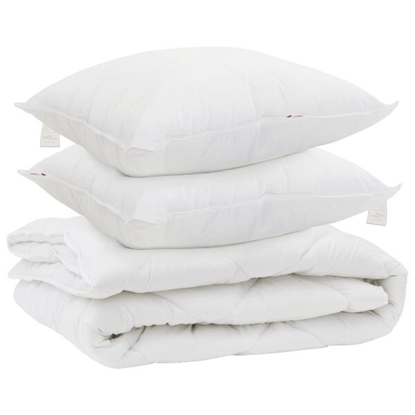 vidaXL Duvet para Todas as Esta&ccedil;&otilde;es 3 pcs Branco Microfibra
