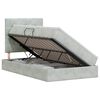 vidaXL Cama com arruma&ccedil;&atilde;o e colch&atilde;o Cinzento-claro 120 x 200 cm Veludo