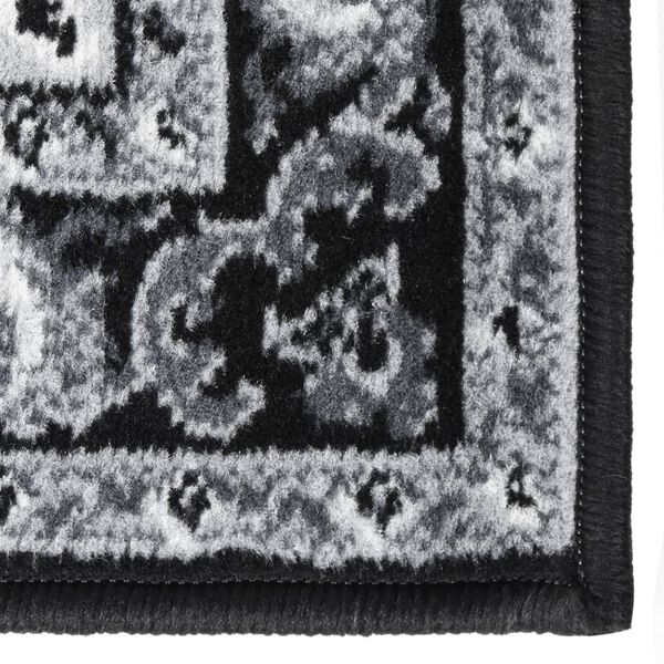 vidaXL Passadeira 80x350 cm polipropileno preto