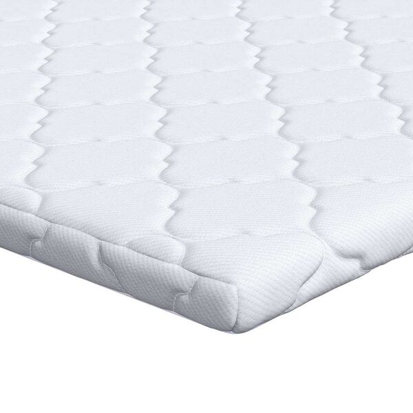 vidaXL Topper de Coco Branco 160 x 200 cm Tecido Jacquard