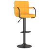 vidaXL Bancos de bar 2 pcs tecido amarelo mostarda
