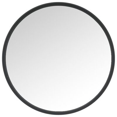 vidaXL Espelho de parede 30 cm preto