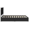 vidaXL Cama com Armazenamento Preto 140 x 190 cm Madeira processada