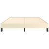 vidaXL Estrutura de cama 140x200 cm couro artificial cor creme
