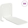 vidaXL Prateleira Flutuante Invis&iacute;vel 4 unid. Branco 6 x 11 x 6,5 cm