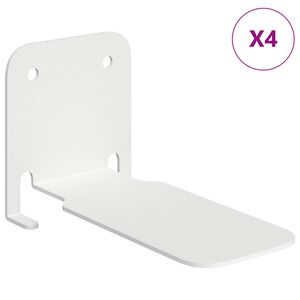 vidaXL Prateleira Flutuante Invis&iacute;vel 4 unid. Branco 6 x 11 x 6,5 cm