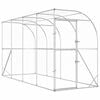 vidaXL Gaiola para Galinha Contra a Parede Prateado 600 x 150 x 215 cm