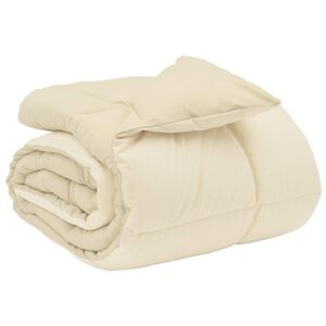 vidaXL Edredom de Inverno 135 x 200 cm Inverno Creme Respir&aacute;vel