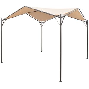 vidaXL Gazebo tenda com toldo 3x3 m a&ccedil;o bege