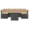 vidaXL 7 pcs conjunto lounge de paletes + almofad&otilde;es madeira de pinho