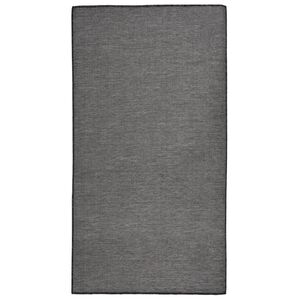 vidaXL Tapete de tecido plano para exterior 80x150 cm cinzento