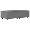 vidaXL Mesa de centro 120x60x35 cm cinzento brilhante