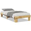 vidaXL Estrutura de cama sem colch&atilde;o 90x190 cm madeira maci&ccedil;a carvalho