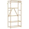 vidaXL Roupeiro com prateleiras 80x40x175 cm bambu
