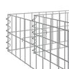 vidaXL Canteiro elevado/cesto gabião 100x100x20 cm aço galvanizado