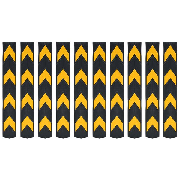 vidaXL Faixas de sinaliza&ccedil;&atilde;o refletoras 10 pcs borracha 80 cm