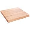 vidaXL Bancada p/ WC 40x40x(2-4) cm madeira maci&ccedil;a tratada castanho