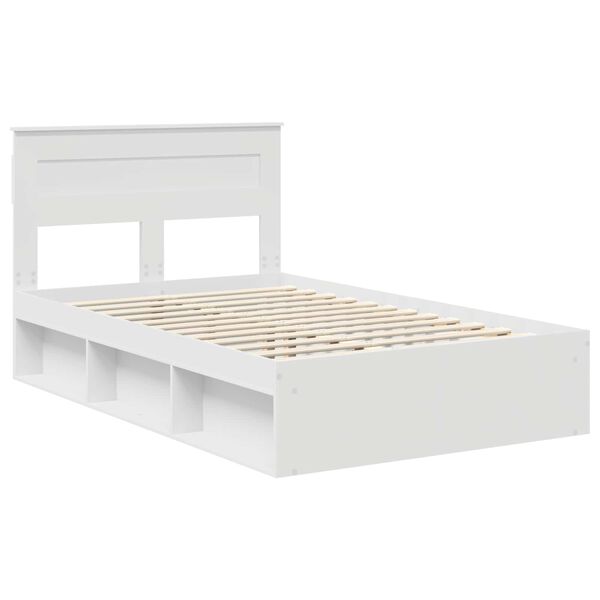 vidaXL Estrutura da Cama com cabeceira Branco 120 x 190 cm