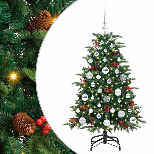 vidaXL &Aacute;rvore de Natal Artificial Verde 120 cm PVC, Metal e Pl&aacute;stico