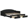 vidaXL Sof&aacute;-cama com gavet&atilde;o e gavetas 100x200 cm tecido preto