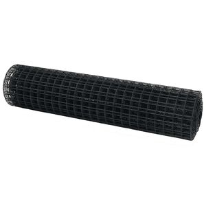 vidaXL Cerca Euro 1 x 10 m Ferro revestido de PVC Cinzento