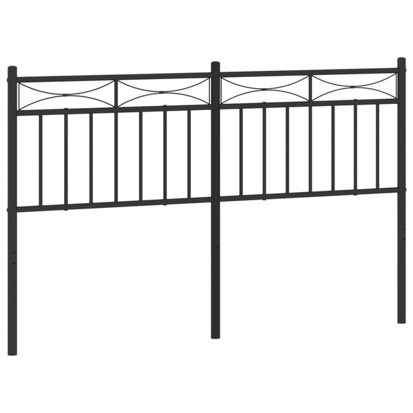 vidaXL Cabeceira de cama 140 cm metal preto