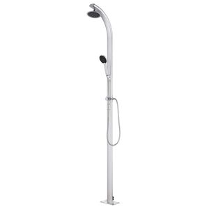 vidaXL Chuveiro de jardim 215 cm alum&iacute;nio