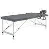 vidaXL Mesa massagens c/ 3 zonas estrutura alum&iacute;nio 186x68cm antracite