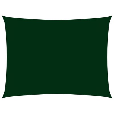 vidaXL Para-sol estilo vela tecido oxford retangular 6x7m verde-escuro