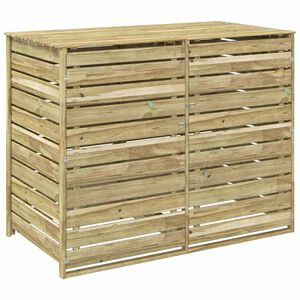 vidaXL Armazenamento para contentores de lixo com rodas 240 L