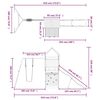 vidaXL Conjunto de brincar para exterior madeira de douglas maci&ccedil;a